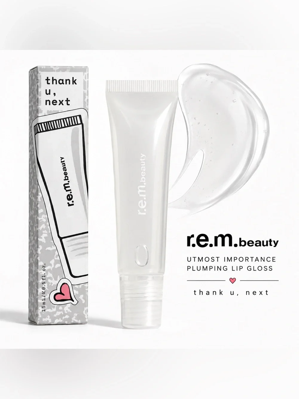 r.e.m. beauty Thank U, Next Utmost Importance Plumping Lip Gloss NIB LE 15mL